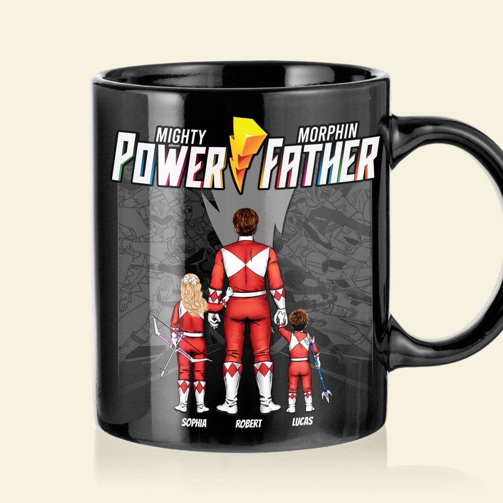 Personalized Mighty Morphin Power Father Mug Coffee Mug PopCulturePrints
