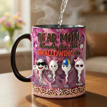 Load image into Gallery viewer, "Dear Mom, Thanks for Not Swallowing Us" - Funny Personalized Sperm Kids Magic Coffee Mug - Perfect Gift for Mom and Grandma Coffee Mug PopCulturePrints
