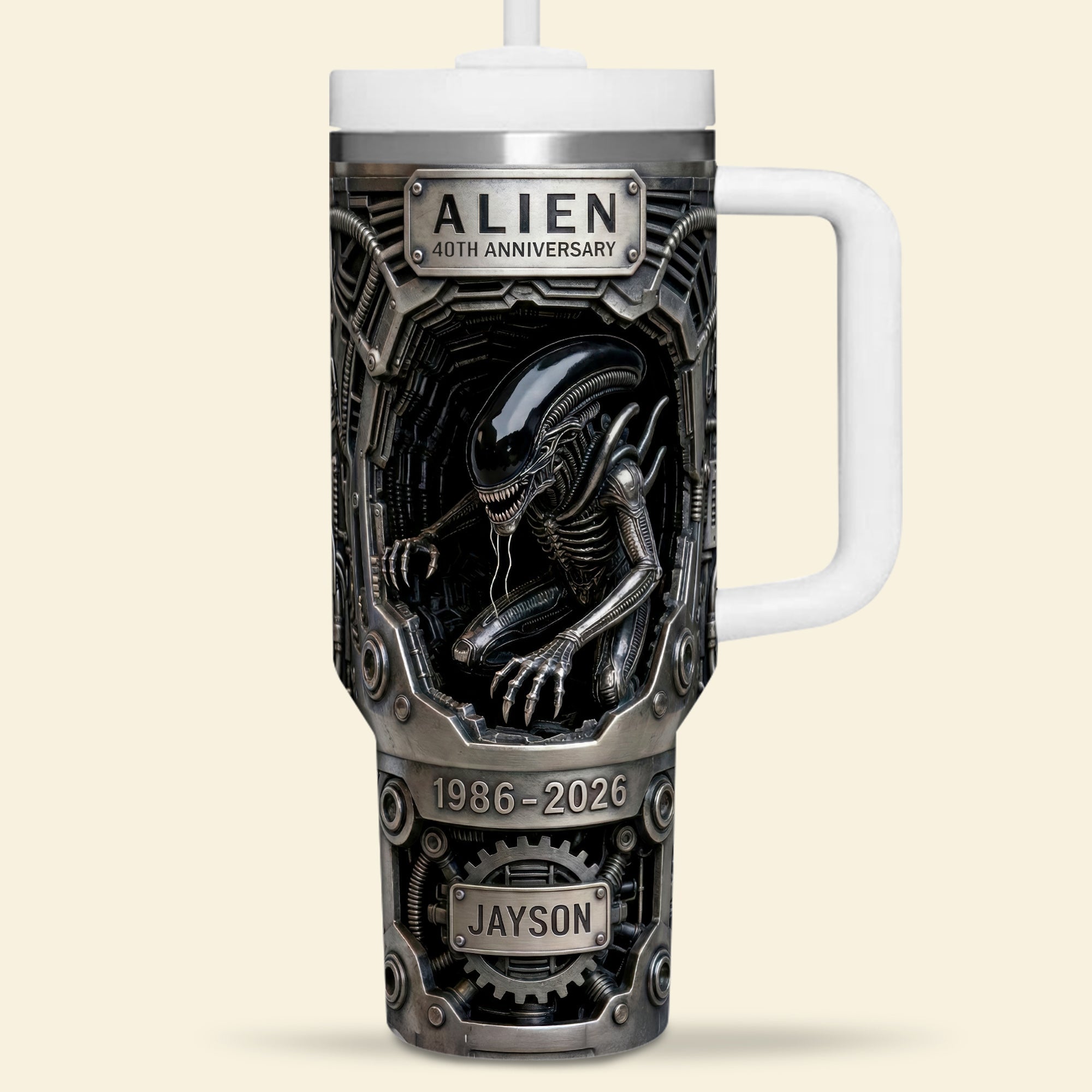 Celebrate Milestones with the Alien 40th Anniversary Tumbler - Personalized Custom Gift for Sci-Fi Lovers Tumbler Cup PopCulturePrints