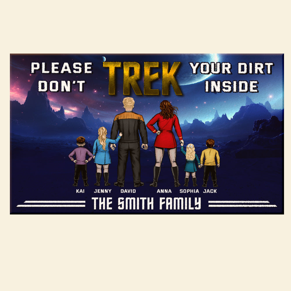 Personalized 'Trek' Sci-Fi Family Door Mat - Custom Gift Doormat PopCulturePrints