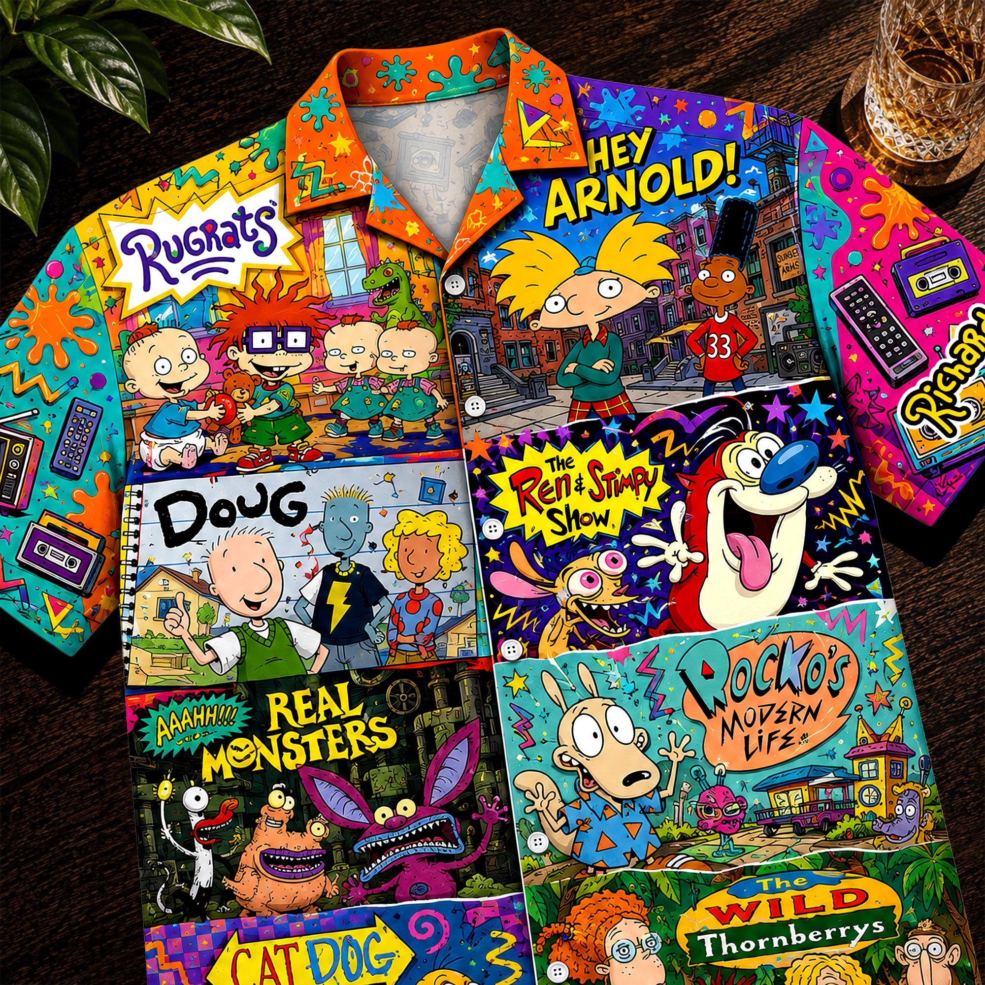 Relive the 90s with Our Cartoon Club Hawaiian Shirt - Personalized Gift for Nostalgia Lovers