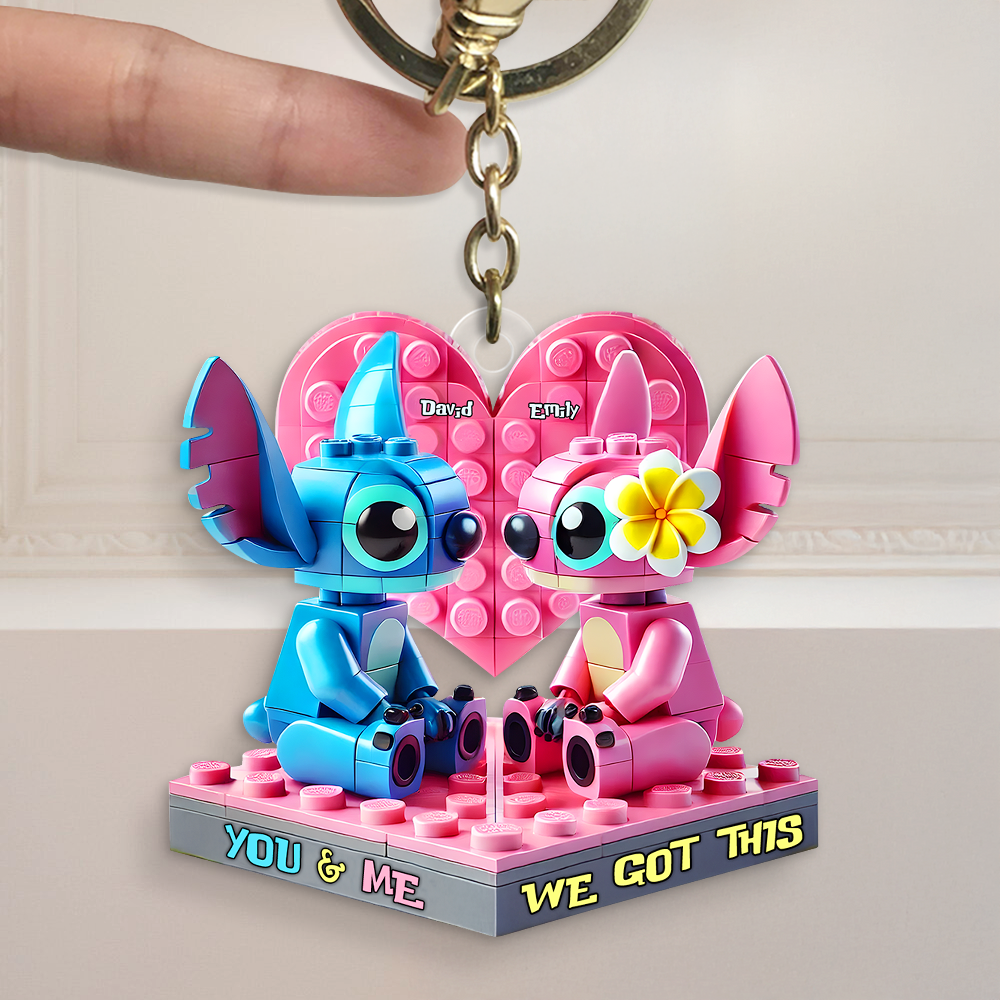 You & Me, We Got This - Personalized Couple Keychain for Alien Fans Keychains PopCulturePrints