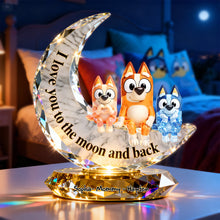 Load image into Gallery viewer, I Love You to the Moon and Back - Personalized Under The Moonlight Acrylic Plaque - Unique Gifts for Mom, Grandma, and More Shaped Plaques PopCulturePrints
