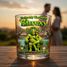 Load image into Gallery viewer, You're My Favourite Shrexy - Personalized Round Glass for Couples
