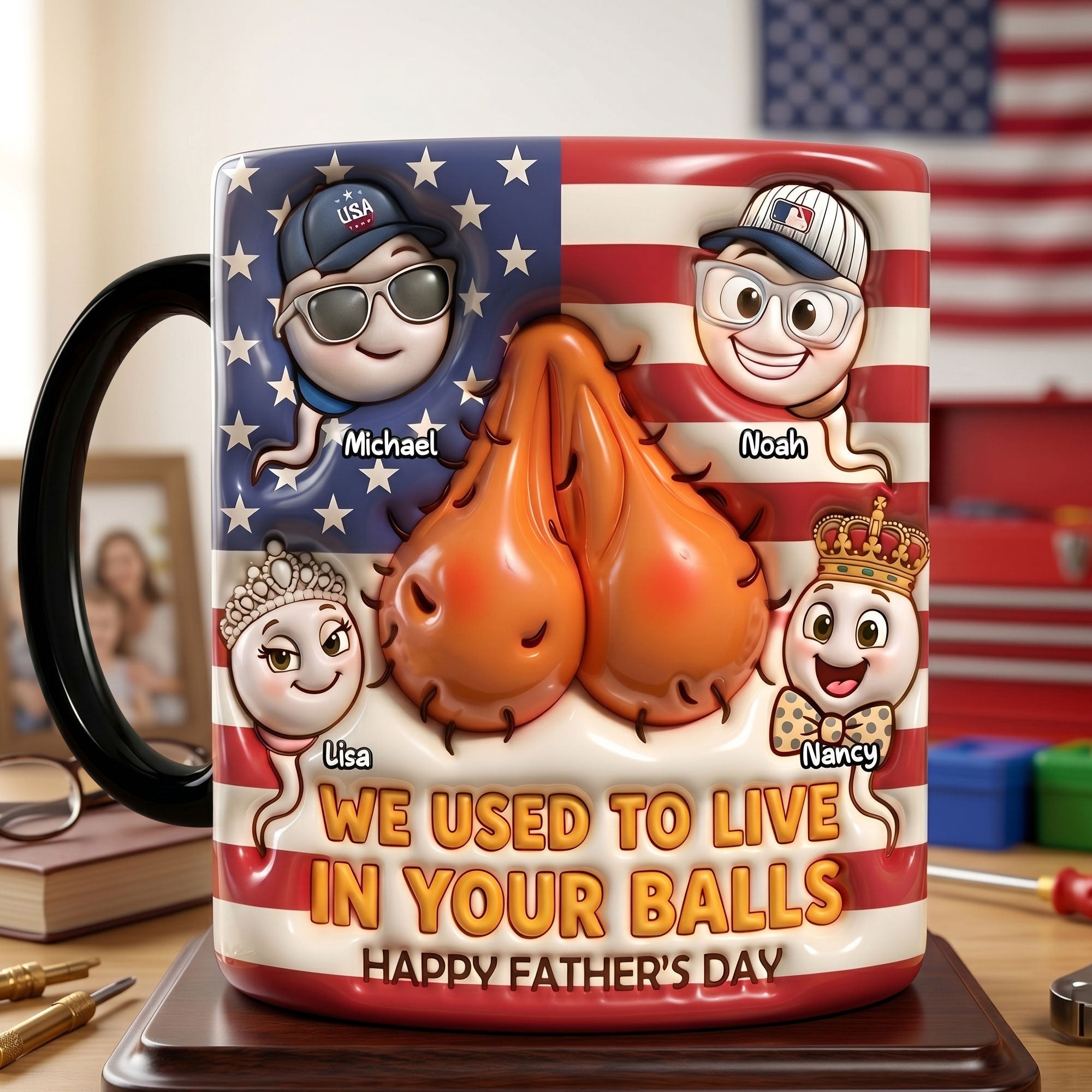 We Used to Live in Your Balls - Funny Sperm Magic Mug | Personalized Gift for Dads, Grandpas, and More Coffee Mug PopCulturePrints