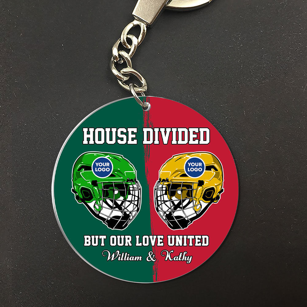 Custom Hockey Couple Keychain | Unique Personalized Valentine's Day Gifts Keychains PopCulturePrints