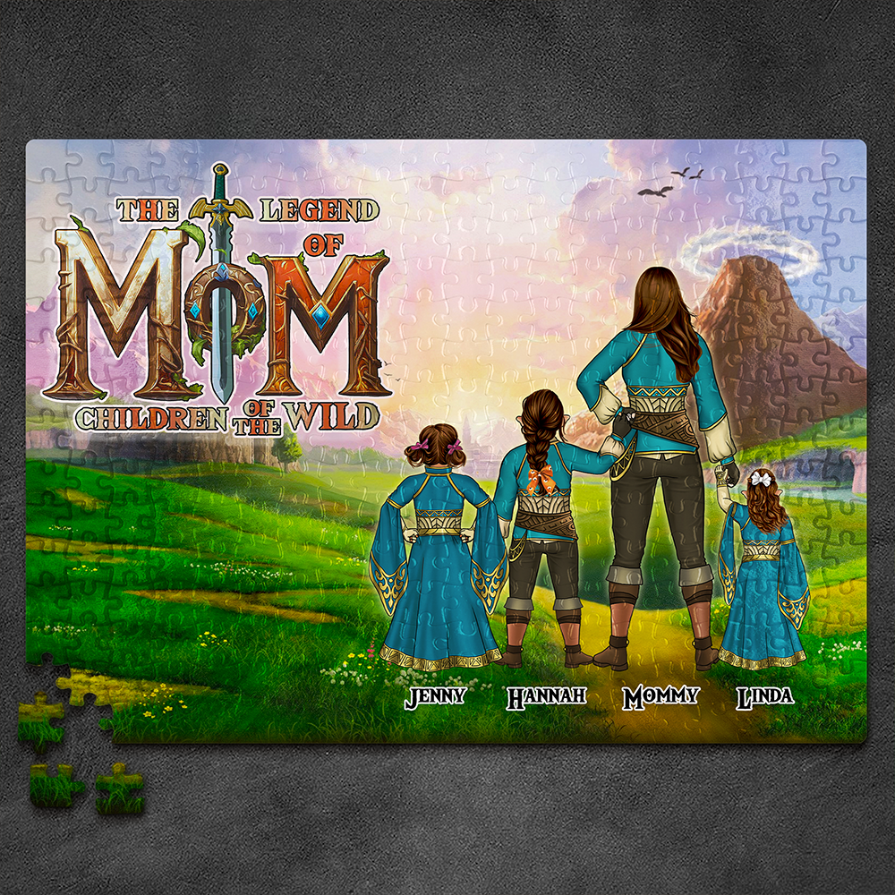 "The Legend of Mom: A Puzzle of Love" - Personalized Jigsaw Puzzle for All Moms Jigsaw Puzzles PopCulturePrints