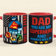 Load image into Gallery viewer, Best Dad Ever! Personalize Your Dad’s Little Crew Fist Bump Accent Mug - Unique Gift for Dads, Grandpas, and Father Figures Coffee Mug PopCulturePrints
