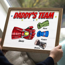 Load image into Gallery viewer, Personalized Superhero Canvas Print for Dad Poster &amp; Canvas PopCulturePrints
