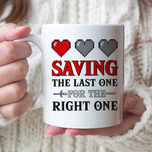 Load image into Gallery viewer, Personalized Couples Coffee Mug - Save the Last Heart - Romantic Gift Coffee Mug PopCulturePrints

