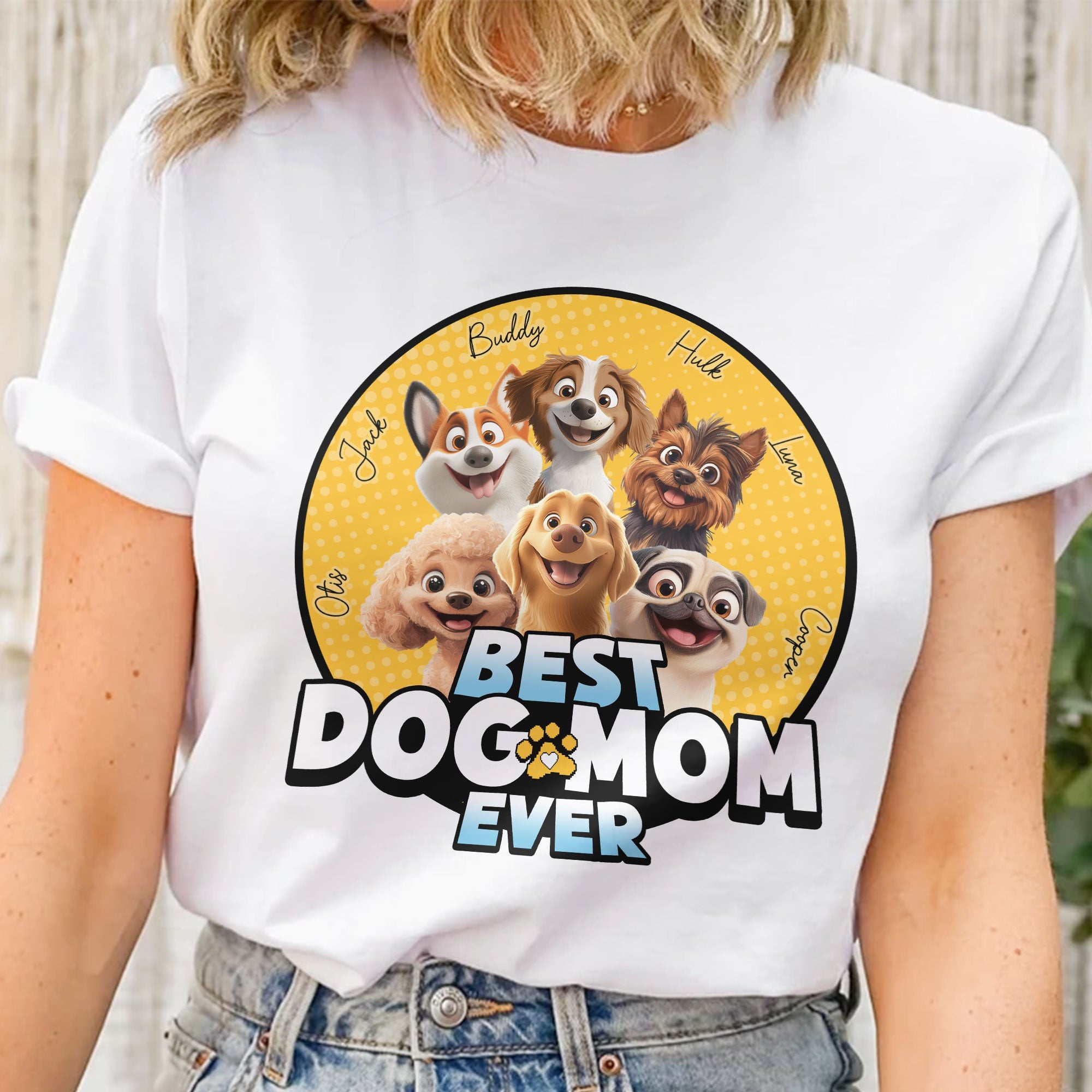 Best Dog Mom Ever - Personalized Dog Mom Shirt Shirt PopCulturePrints