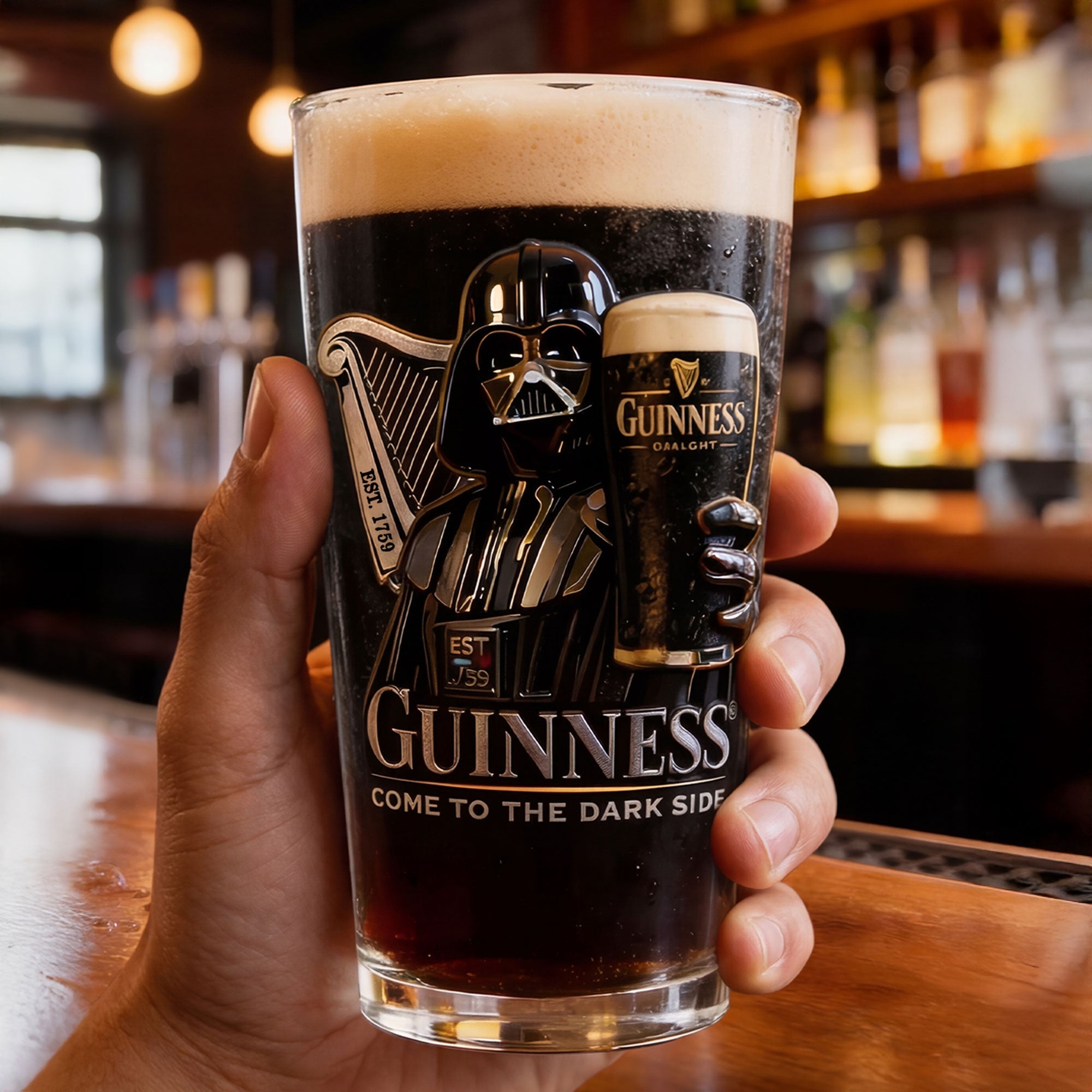 Unleash Galactic Fun with Our Futuristic Space Warrior Beer Glass - Personalized Gift for Star Wars Fans Beer Glasses PopCulturePrints
