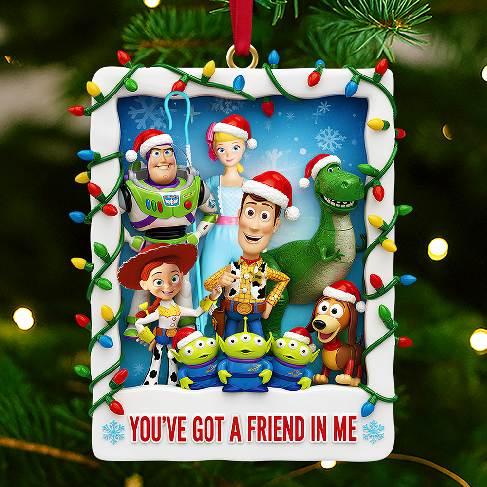 Celebrate Christmas with Playful Characters - Personalized Ornament Gift Ornament PopCulturePrints