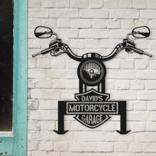 Load image into Gallery viewer, Personalized Motorcycle Garage Metal Wall Art Metal Signs PopCulturePrints
