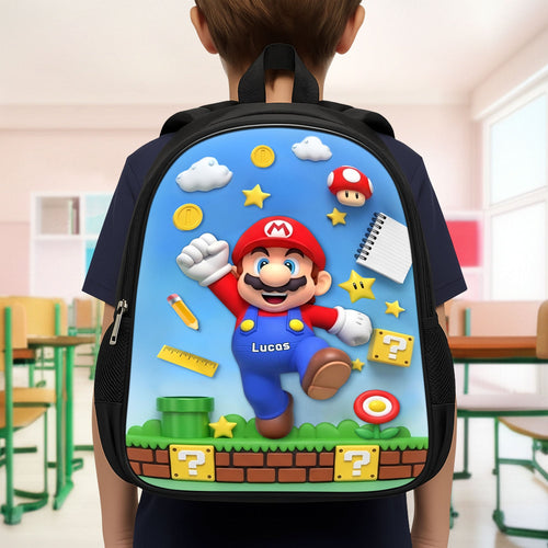 Fun and Adventure Await - Cute Character School Bag - Personalized Gifts for Kids Backpack PopCulturePrints