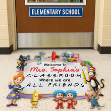 Load image into Gallery viewer, Welcome to Mrs. Sophia's Classroom - Personalized Doormat for Teachers Doormat PopCulturePrints
