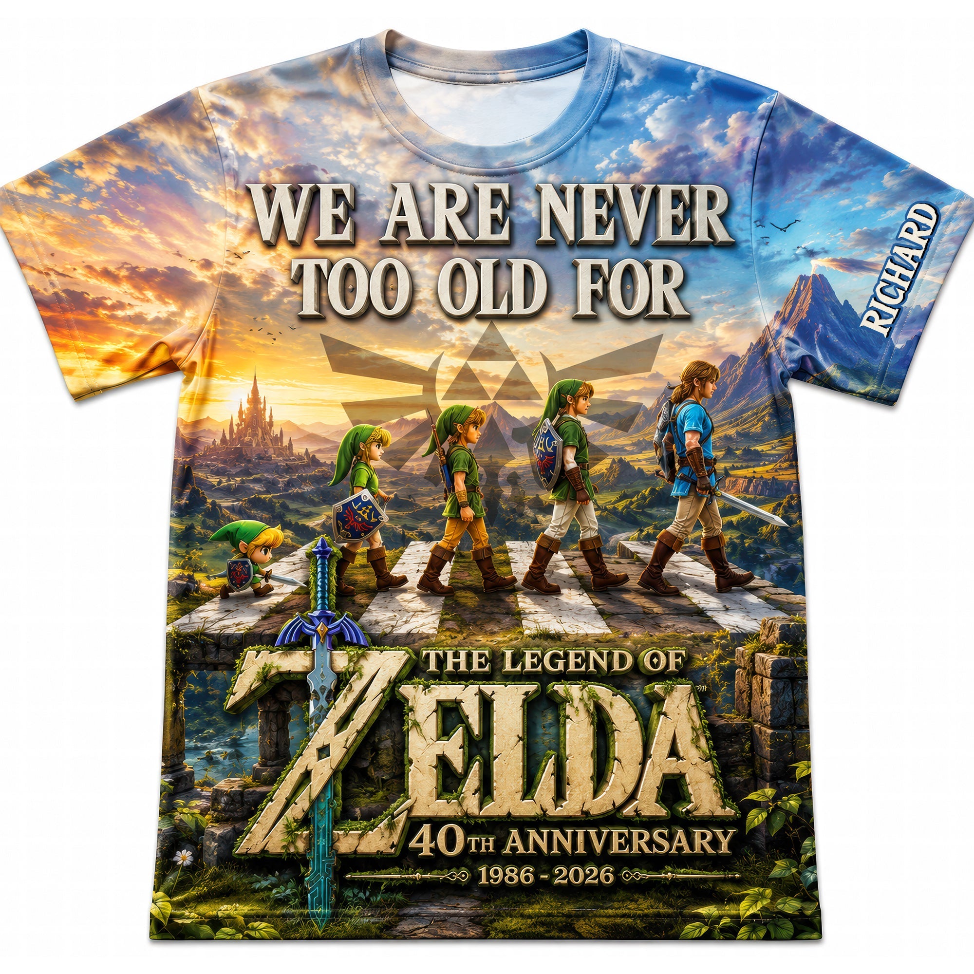 “We Are Never Too Old For” - Personalized 40th Anniversary Childhood Shirt - Unique Gift for Fans, Friends, and Family