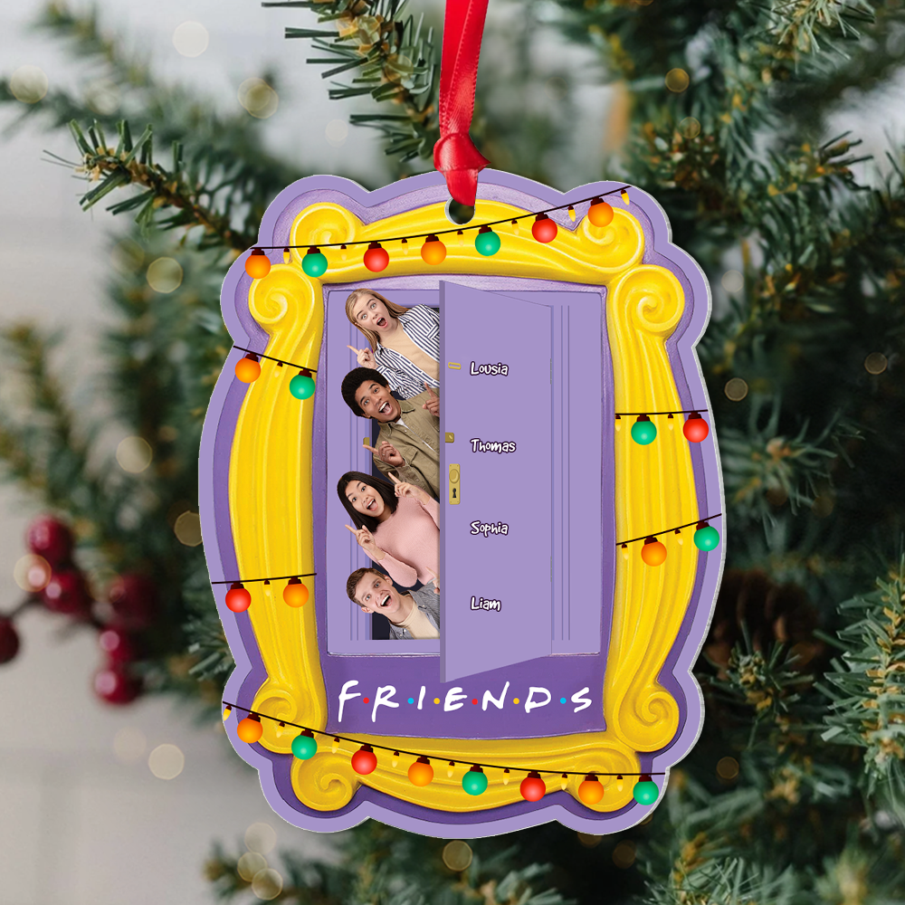 Personalized Friends-Themed Christmas Acrylic Ornament Ornament PopCulturePrints