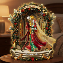 Load image into Gallery viewer, &quot;Till Death Do Us Part&quot; - Gothic Dancing Couple Acrylic Light Box - Personalized Gift for Couples, Weddings, Anniversaries, and Special Occasions Light Box PopCulturePrints
