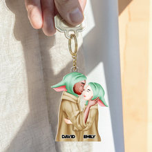 Load image into Gallery viewer, Personalized Couple Keychain - Unique Gift for Lovers Keychains PopCulturePrints
