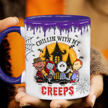 Load image into Gallery viewer, Personalized Halloween Coffee Mug - Chillin&#39; With My Creeps for Grandma
