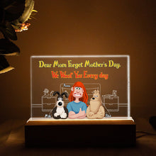 Load image into Gallery viewer, Dear Mom, I Woof You Every Day - Personalized LED Light for Dog Moms Led Night Light PopCulturePrints
