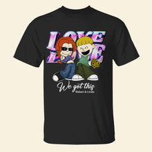 Load image into Gallery viewer, Personalized Cartoon Couple Shirt - Perfect Valentine’s Day Gift for Couples Shirts PopCulturePrints
