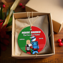 Load image into Gallery viewer, Custom Motocross Couple Ornament - Valentine&#39;s Day Gifts - Holiday Gift Ornament PopCulturePrints
