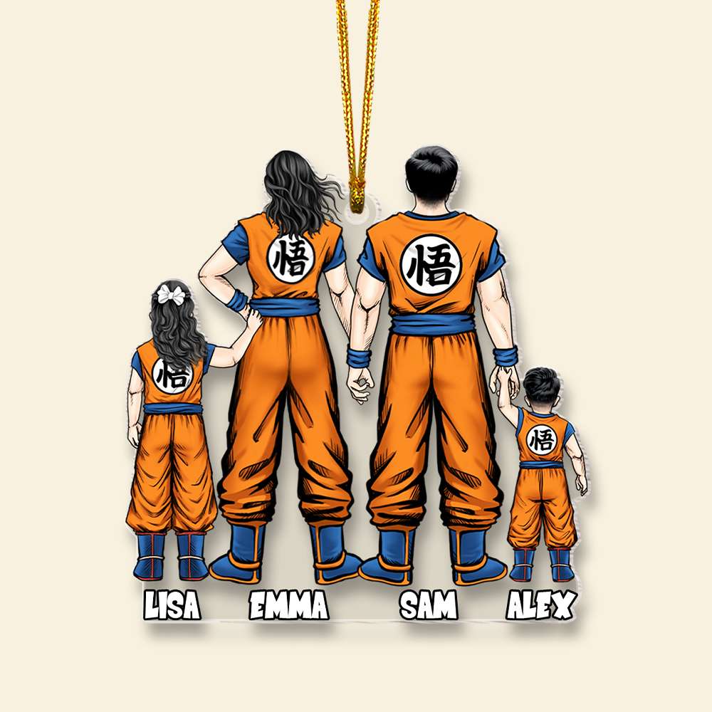 Custom Anime Family Christmas Ornament