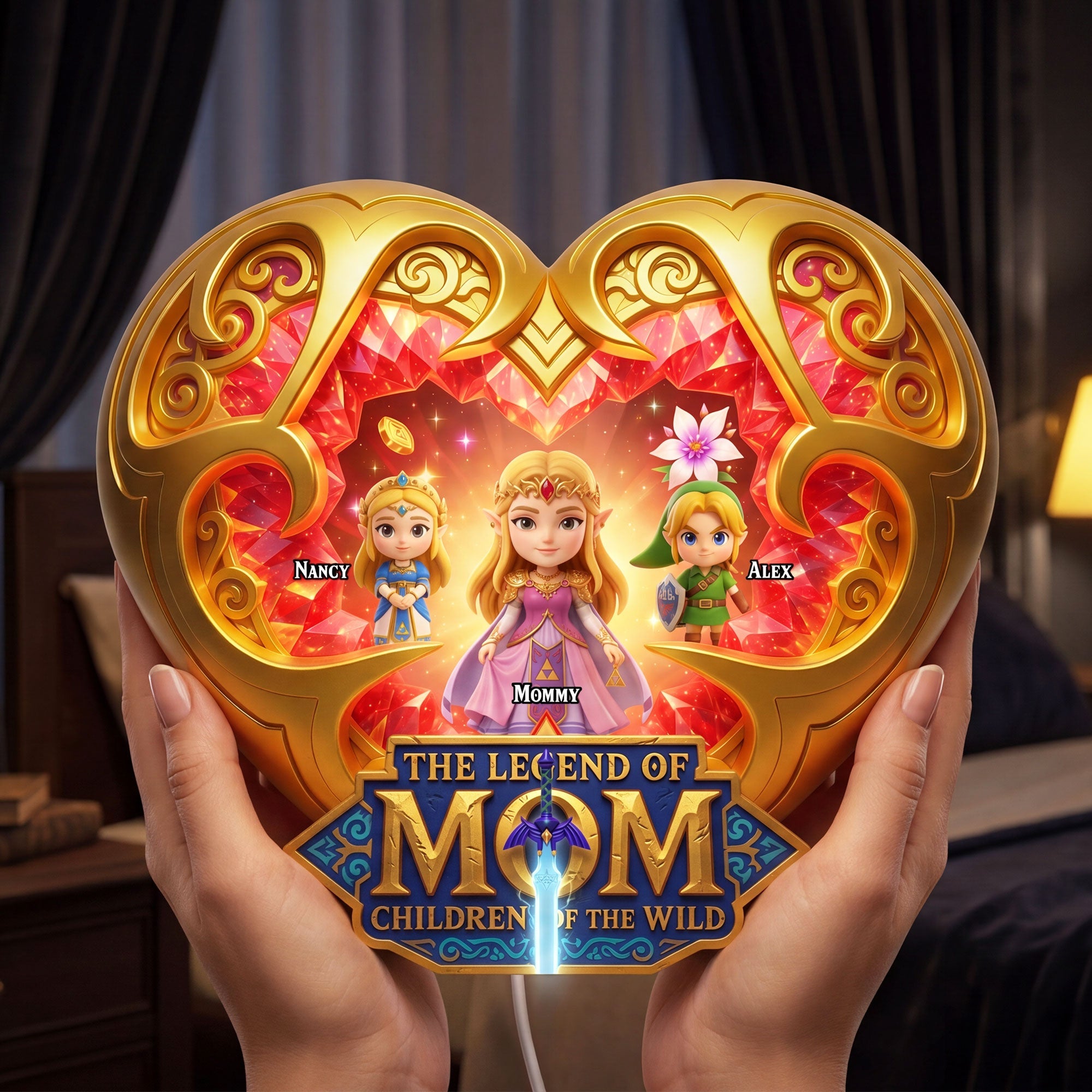 “Celebrate the Adventure of Motherhood” - Mom And Kids Magical Adventure Light Box - Personalized Gift for Mom, Grandma & Kids Light Box PopCulturePrints