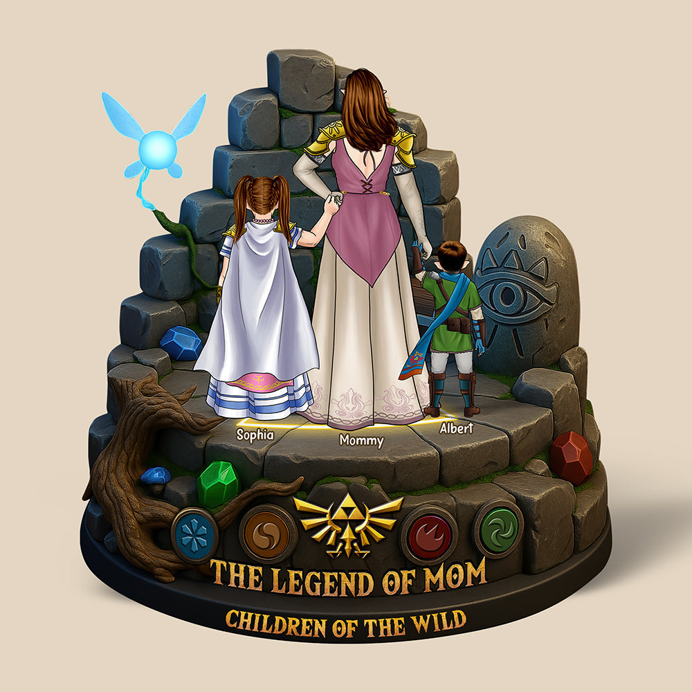 "The Legend of Mom" - Personalized Acrylic Plaque Gift for Mom, Grandma, and Special Women Shaped Plaques PopCulturePrints