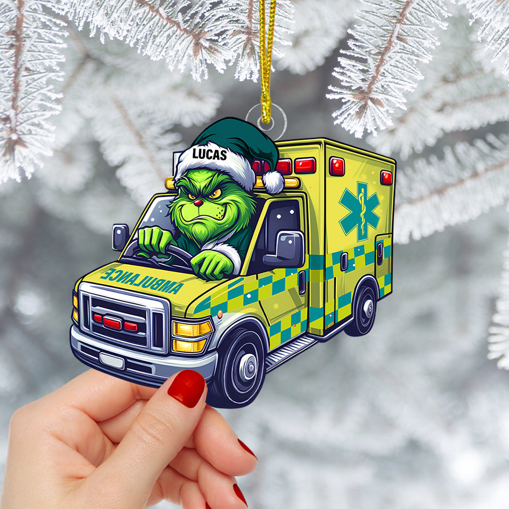 Personalized Paramedic Christmas Ornament - How the EMT Saved Christmas