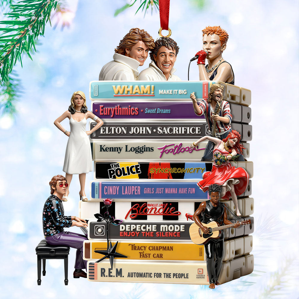 "Celebrate Your Favorites!" - New Wave Geek Acrylic Ornament - Personalized Gift for Gen X and Gen Y Ornament PopCulturePrints