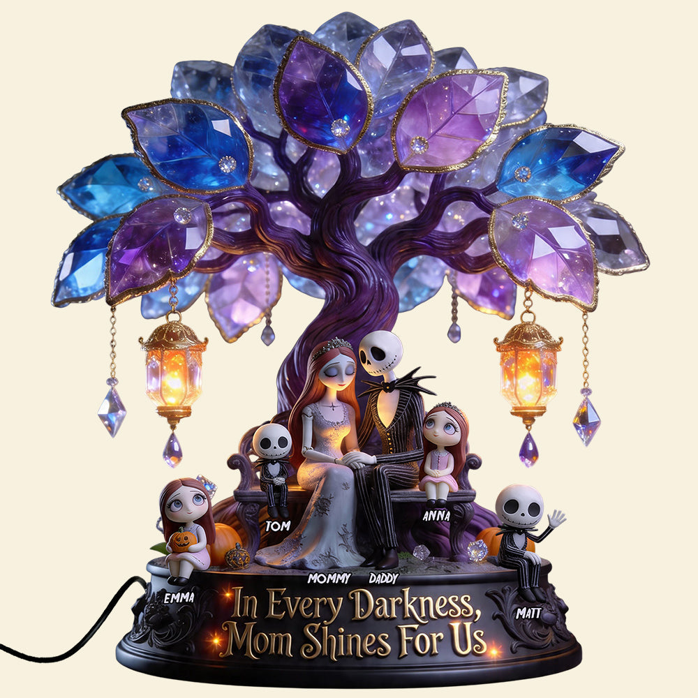 In Every Darkness, Mom Shines For Us - Personalized Dark Dream Mom Acrylic Light Box Gift Light Box PopCulturePrints