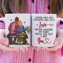 Load image into Gallery viewer, Personalized Couple Coffee Mug - Roses Are Red, Violets Are Blue Coffee Mug PopCulturePrints
