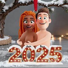 Load image into Gallery viewer, Celebrate Your Love: Naughty Couple Ornament - Personalized Christmas Gift for Couples, Friends, and Family Ornament PopCulturePrints
