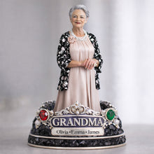 Load image into Gallery viewer, "A Grandmother's Love Lasts Forever" - Cherished Grandma Shaped Plaque - Personalized Gift for Grandma Shaped Plaques PopCulturePrints
