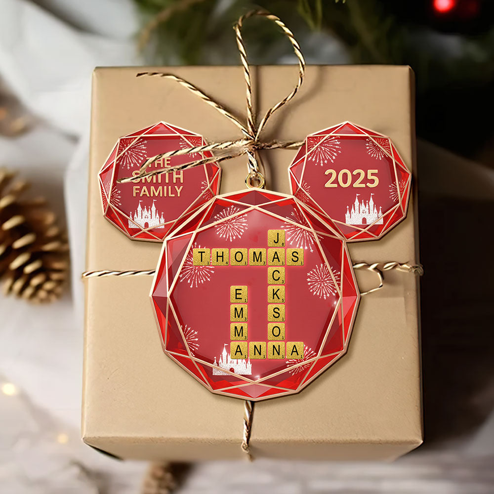 Create Lasting Memories with Our Crossword Family Ornament - Personalized Christmas Gift for Families, Friends, and Loved Ones Ornament PopCulturePrints