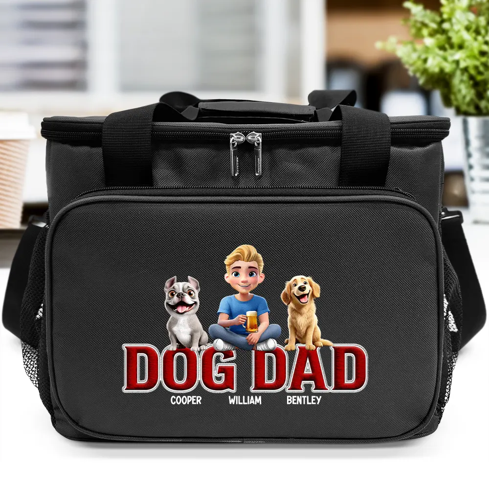 “Celebrating the Pawesome Bond” - Personalized Dog Dad Lunch Bag - Custom Gift for Dog Lovers Lunch Bag, Cooling Tote PopCulturePrints