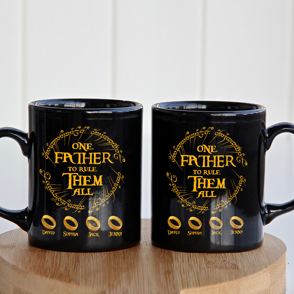 Personalized 'One Father to Rule Them All' Mug Coffee Mug PopCulturePrints
