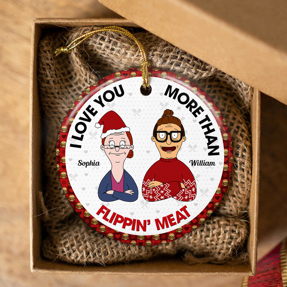 Custom Couple Christmas Ornament - Funny & Personalized Valentine's Day Gifts Ornament PopCulturePrints