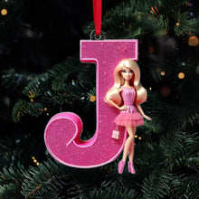 Load image into Gallery viewer, Custom Glitter Letter Christmas Ornament for Movie Fans Ornament PopCulturePrints
