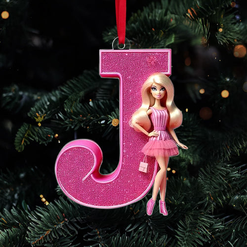 Custom Glitter Letter Christmas Ornament for Movie Fans Ornament PopCulturePrints