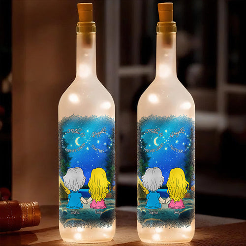 “Forever Linked Together” - Personalized Bottle Lamp for Mom, Gifts for Mothers and Grandmothers Bottle Lamp PopCulturePrints