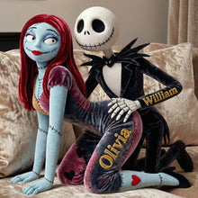 Load image into Gallery viewer, "Love Beyond Death, Your Custom Gothic Romance" - Gothic Romance Couple Pillow, Personalized Gift for Couples, Friends, and Loved Ones Pillow PopCulturePrints
