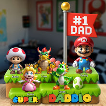 Load image into Gallery viewer, &quot;Every Dad’s Super Hero!&quot; - Super Daddio Plaque - Personalized Gifts for Dads and Grandpas Shaped Plaques PopCulturePrints
