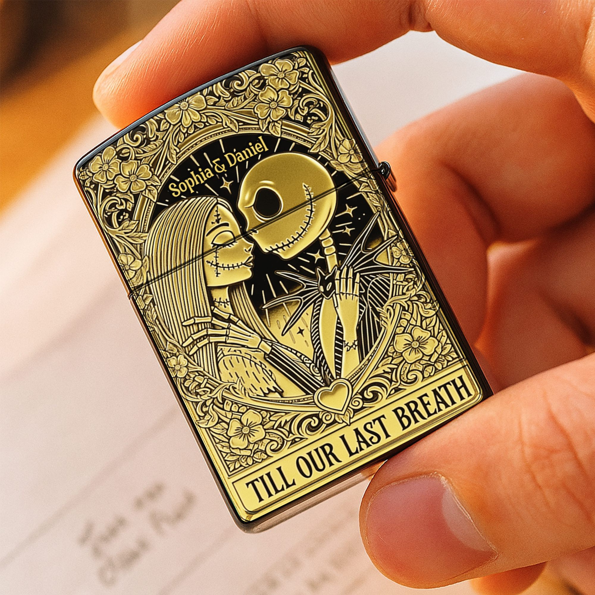 Till Our Last Breath - Personalized Skeleton Couple Lighter Lighter PopCulturePrints