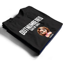 Load image into Gallery viewer, Outnumbered Dad Of Girls - Personalized T-Shirt for Proud Dads T-shirt PopCulturePrints
