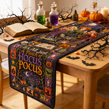 Load image into Gallery viewer, “It’s All Just A Punch of Hocus Pocus” - Personalized Halloween Table Runner Gift for Friends and Family Quilted Table Runner PopCulturePrints
