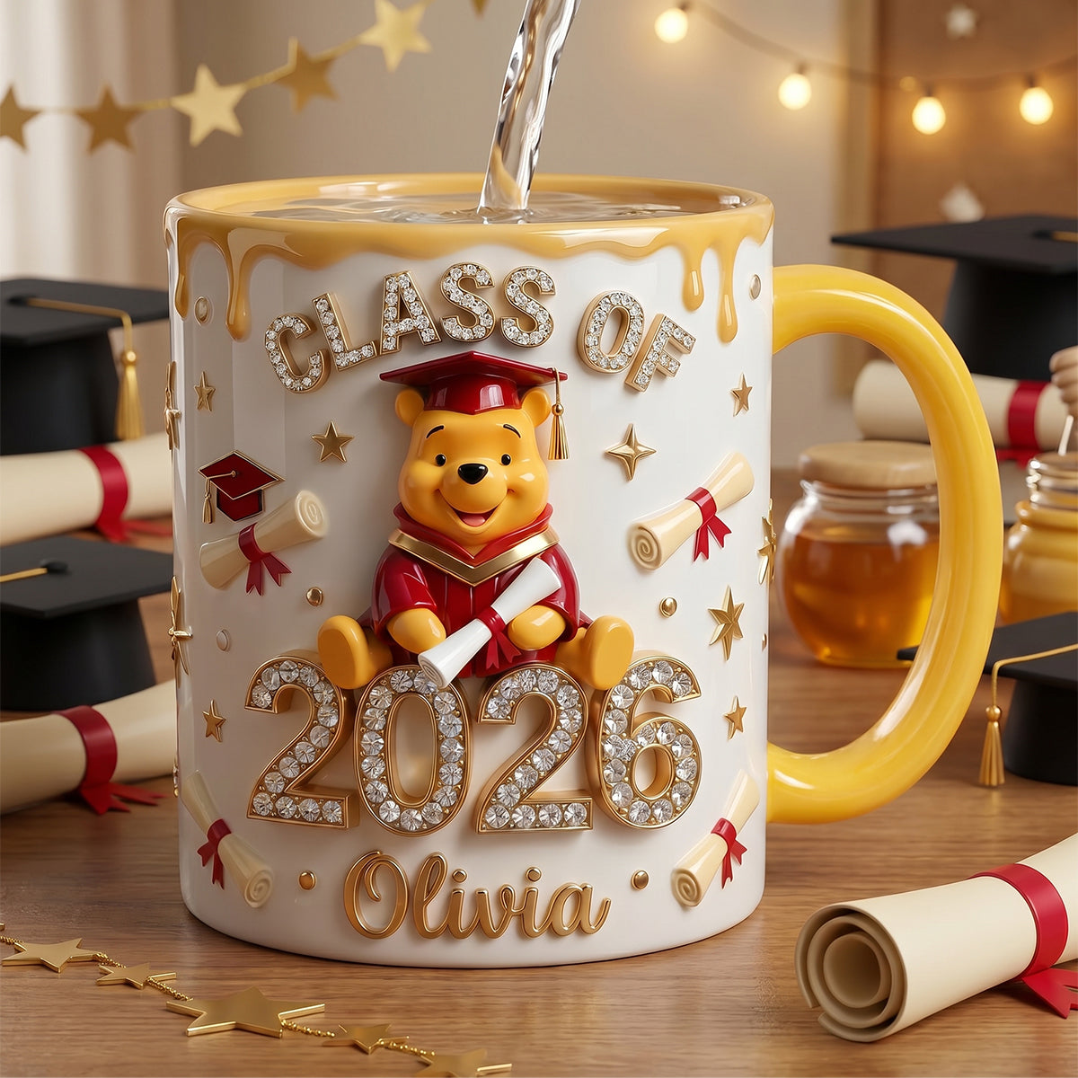 Celebrate Your Achievement: Personalized Congrats Graduate Accent Mug - Ideal Gift for Graduates Coffee Mug PopCulturePrints